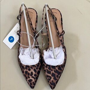 NWT A New Day Annette Leopard Kitten Heels Size 7